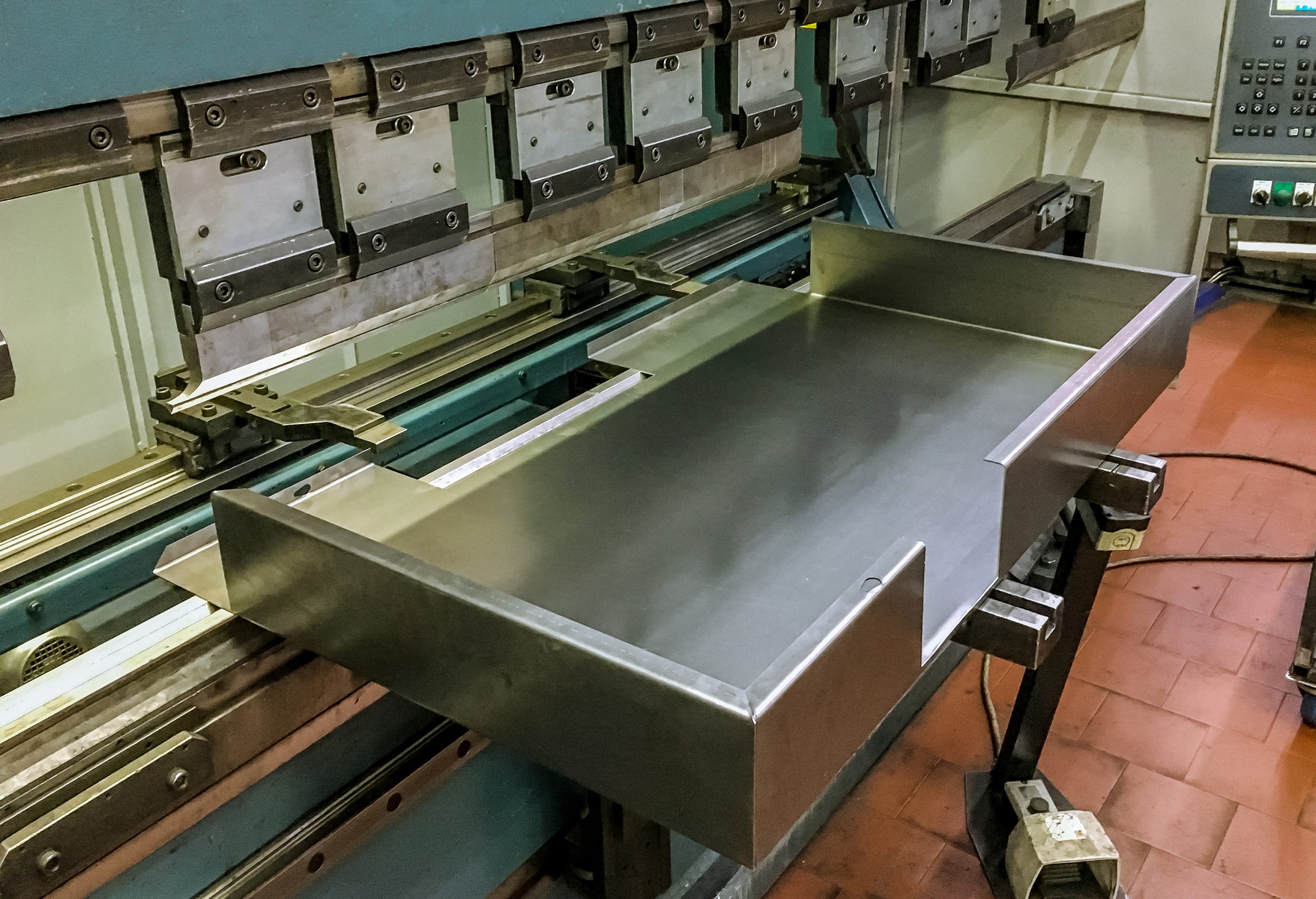 sheet metal bending at a factory