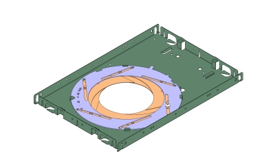 The shutter plaster frame, round hole