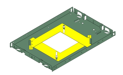 The Shutter square plaster frame lighting