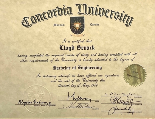 Lloyd engineering certificate