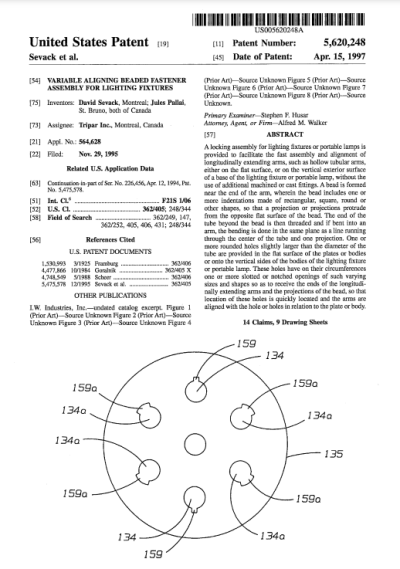 Tripar 2nd lighting patent in 1997